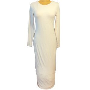 Klassy Network long sleeve dress body-con maxi ribbed Pre-owned Women’s L | aa1